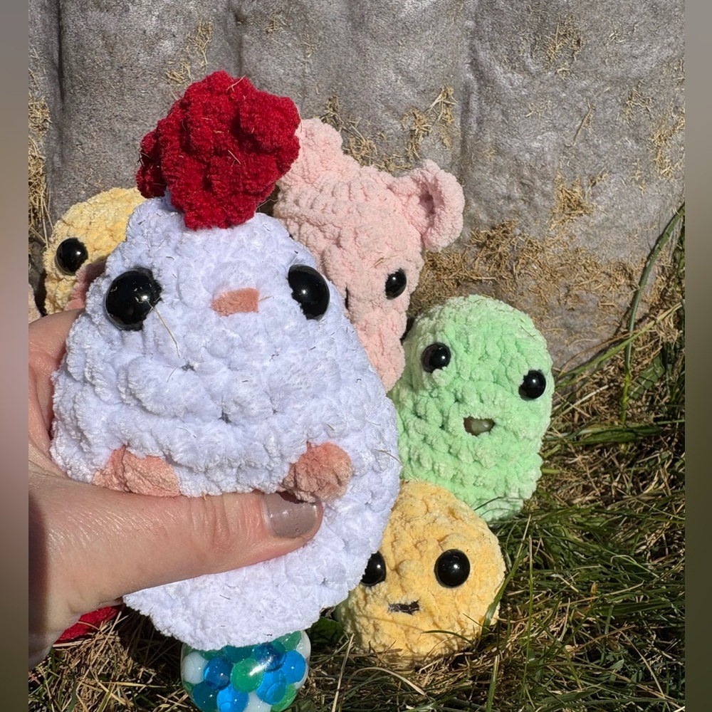 SOFT Plush Chicken Stress Pet